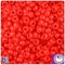 BeadTin Bright Red Opaque 6.5mm Mini Barrel Plastic Pony Beads (1000pcs)